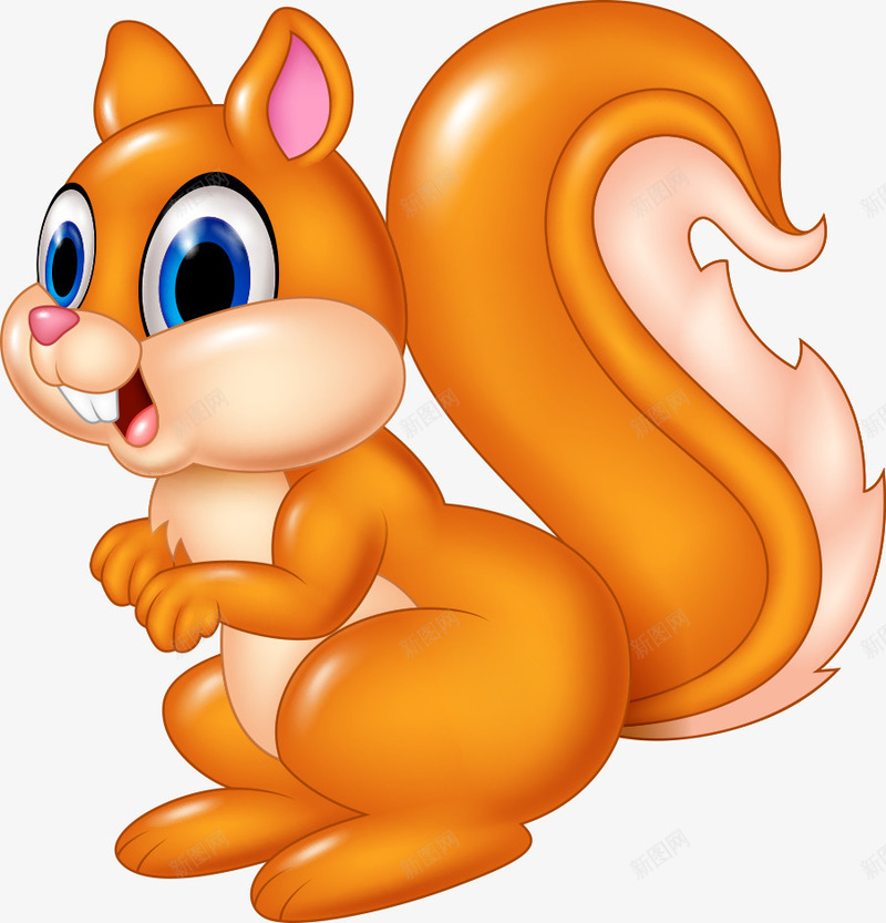 可爱的松鼠矢量图eps免抠素材_88icon https://88icon.com 动物插画 卡通动物 卡通动物漫画 松鼠 生物世界 陆地动物 矢量图