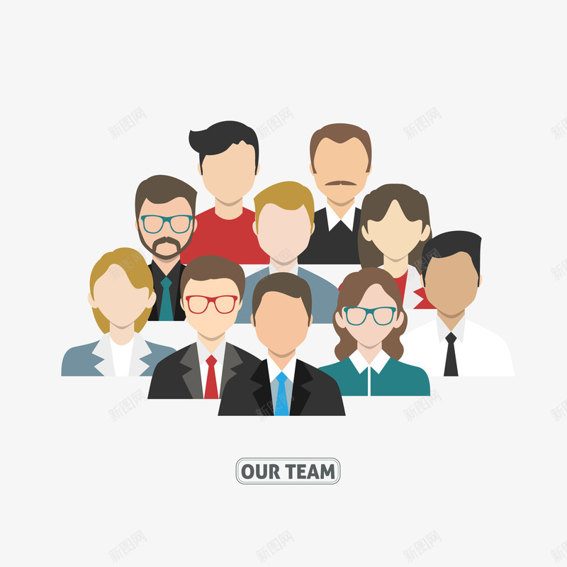 插画风格团队人物矢量图ai免抠素材_88icon https://88icon.com 人物 人物头像 团队 团队人物 团队合作 团队游戏 团队的凝聚力 头像 矢量图