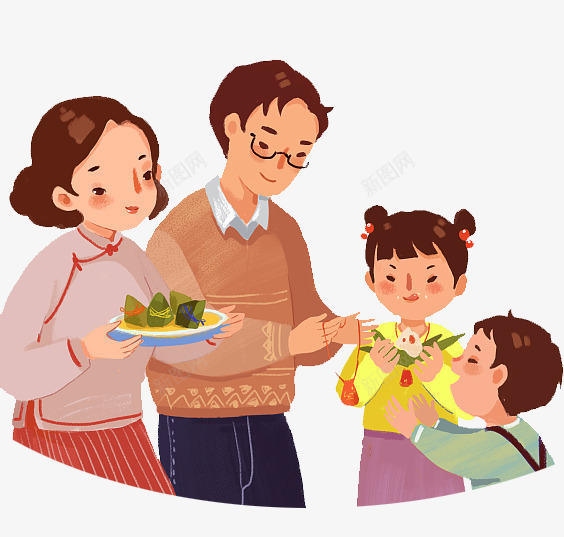 手绘装饰插图端午节一家人一起吃png免抠素材_88icon https://88icon.com 一家人 一起吃粽子 手绘 手绘装饰插图端午节一家人一起吃粽子插画免费下载 插画 端午节 装饰插图