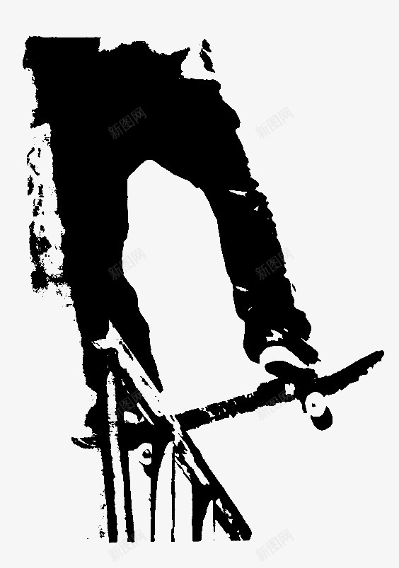 一个跨栏的男人png免抠素材_88icon https://88icon.com 墨水风 复古风 手绘 黑白装饰画