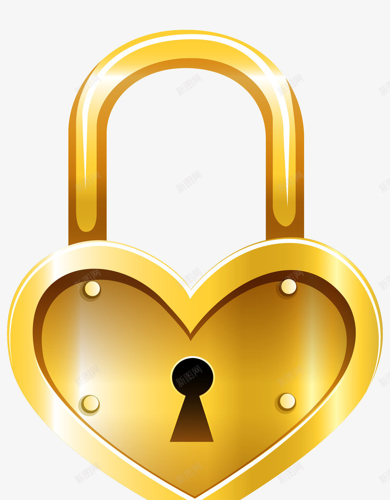 手绘卡通金色心形金锁png免抠素材_88icon https://88icon.com 卡通 心形金锁 情人节装饰 手绘 爱情 金色