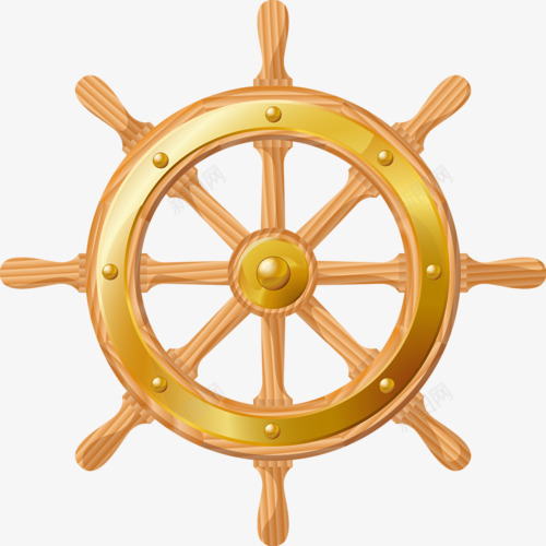 舵手png免抠素材_88icon https://88icon.com 卡通 木纹船舵 船舵 颜色