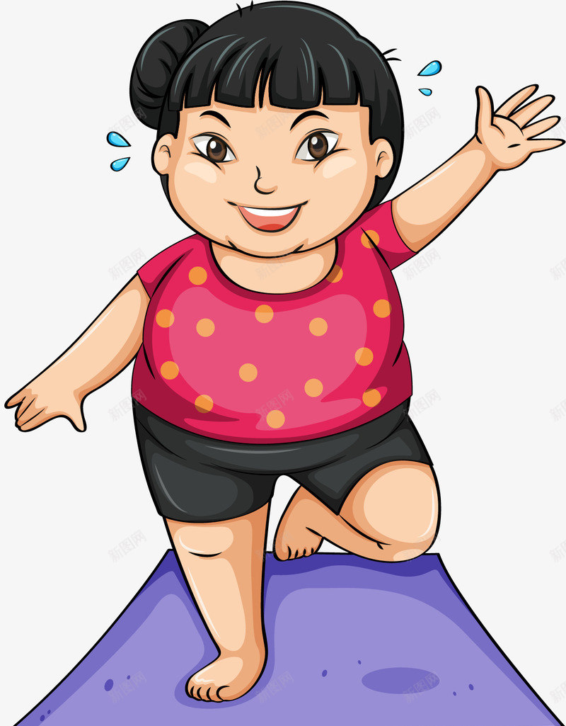 跑步女生png免抠素材_88icon https://88icon.com 卡通女生 可爱女生 跑步女生