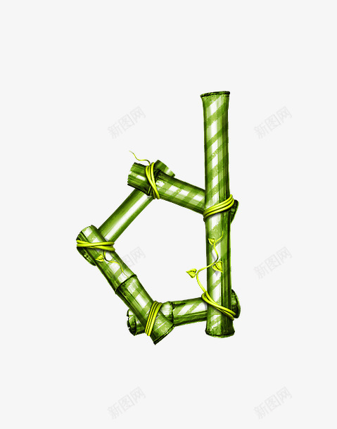 竹子字母dpng免抠素材_88icon https://88icon.com 创意数字 竹子字母数字 竹林环保
