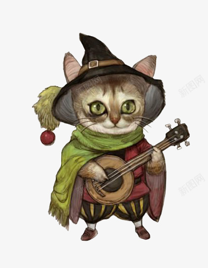 弹奏乐器的猫png免抠素材_88icon https://88icon.com 乐器 小猫 弹奏 音乐