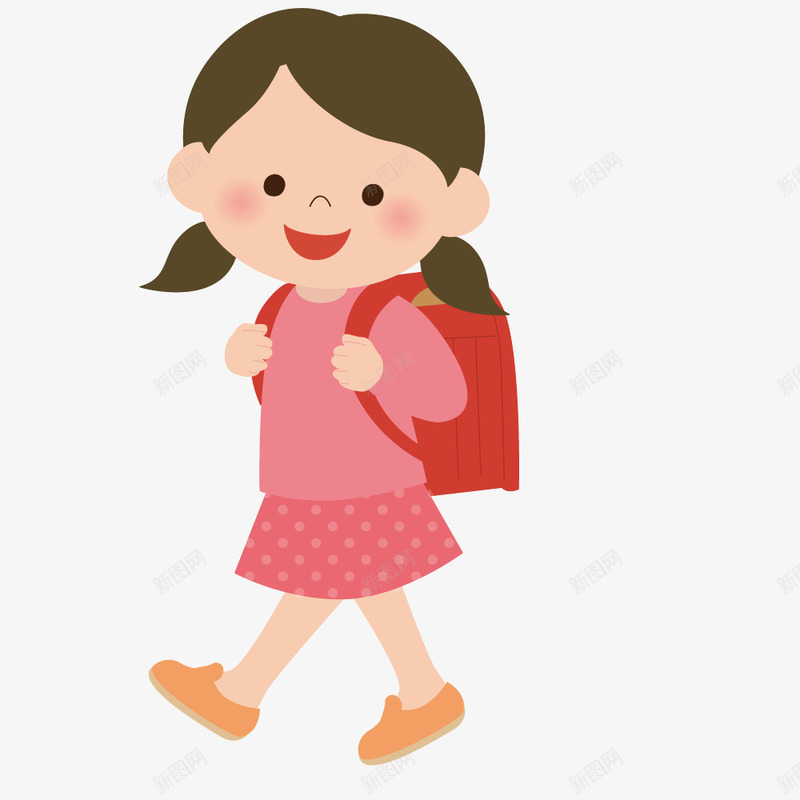 手绘卡通简约儿童画册插画小女孩png免抠素材_88icon https://88icon.com 儿童画册插画 卡通人物手绘 小女孩背书包 故事书插画 画册插画 简约清新人物插画