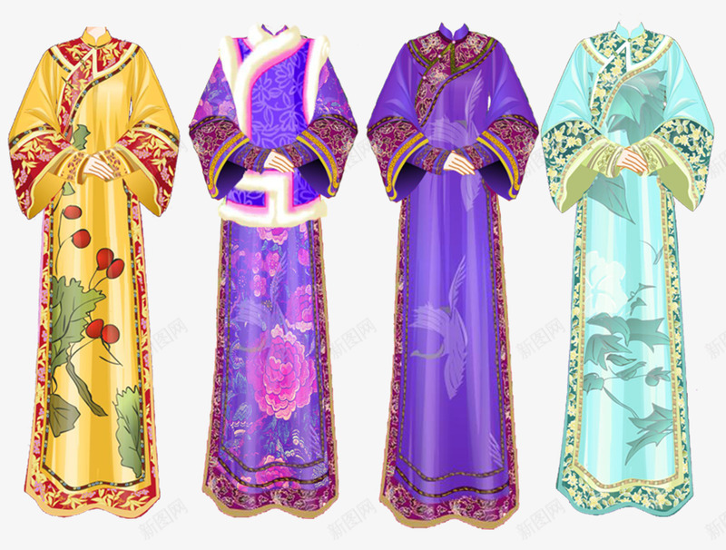 古装清宫服装元素psd免抠素材_88icon https://88icon.com 中国风 古装 古风衣服 宫装 戏服 服装 清朝 清朝服装 清朝服饰 清装