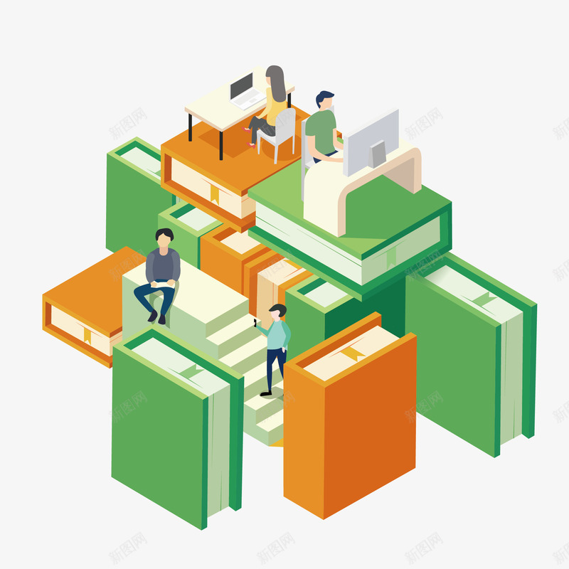 c4d创意图书楼梯图书馆立体图书png免抠素材_88icon https://88icon.com c4d 上下 买书 创意 卡通人物 图书 图书整理 图书馆 插画 楼梯 立体图书 走