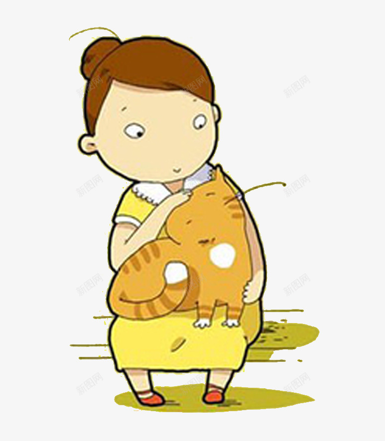 喵星人吐槽png免抠素材_88icon https://88icon.com 卡通 喵星人 小女孩 怀抱 抚摸 板报 猫咪 装饰