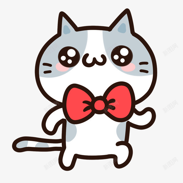 卡通圆眼睛小猫png免抠素材_88icon https://88icon.com 卡通 眼睛