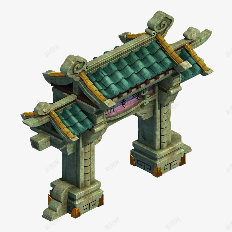 三维牌坊png免抠素材_88icon https://88icon.com 三维牌坊 三转二渲染 牌坊