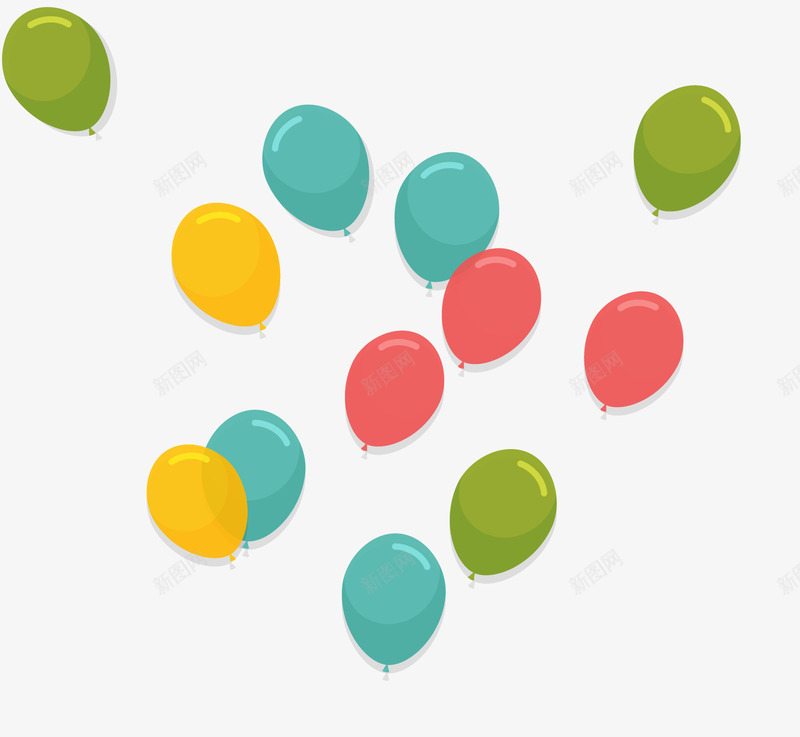 彩色卡通气球喜庆矢量图eps免抠素材_88icon https://88icon.com 卡通 喜庆 庆典 彩色 气球 矢量图