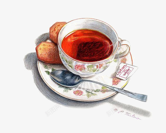 红茶png免抠素材_88icon https://88icon.com 下午茶 优雅 卡通 手绘 插画 文艺 清新 红茶 英式