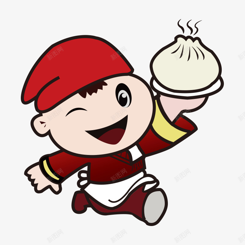 卡通人物png免抠素材_88icon https://88icon.com 人物 包子 卡通 卡通人物 小二 插画