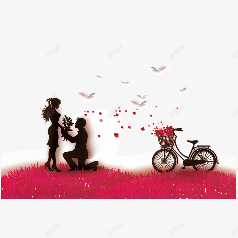 折纸情人节矢量图ai免抠素材_88icon https://88icon.com 告白 情人节 折纸设计 求婚 玫瑰 自行车 飞鸽 鸽子 矢量图