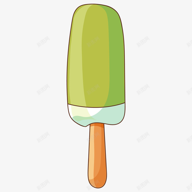 卡通绿色的冰棒png免抠素材_88icon https://88icon.com 冰棒 夏天 夏季 天猫吃货节 度假 绿色 雪糕 食物