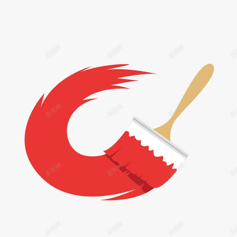 红色刷漆手绘简图png免抠素材_88icon https://88icon.com 刷墙 刷子 手绘 油漆 油漆印 红色油漆 颜料