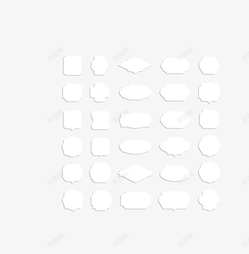 白色对话框集合png免抠素材_88icon https://88icon.com 信息框 对话框集合 白色对话框 矢量对话框