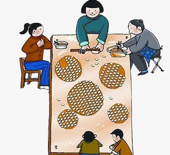 做饭包饺子家庭人物png免抠素材_88icon https://88icon.com 人物 做饭 家庭 饺子