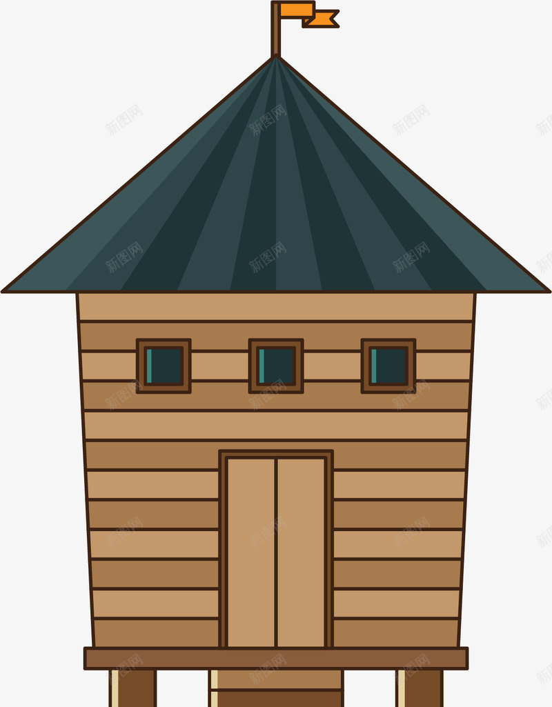 卡通森林农舍png免抠素材_88icon https://88icon.com 农舍 卡通房屋 小房子 小木屋 建筑 森林小屋