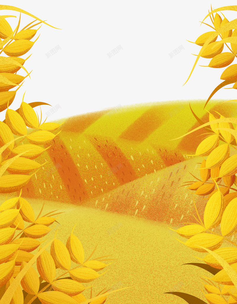 黄色唯美二十四节气芒种麦田丰收psd免抠素材_88icon https://88icon.com 二十四节气 唯美风格 小麦仁 稻谷 金黄色麦田 麦穗 黄色唯美二十四节气芒种麦田丰收夏季插画免费下载 黄色系