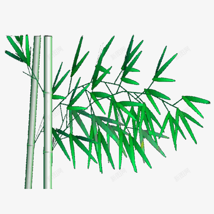 竹子叶子绿色竹叶png免抠素材_88icon https://88icon.com 叶子 竹叶 竹子 绿色