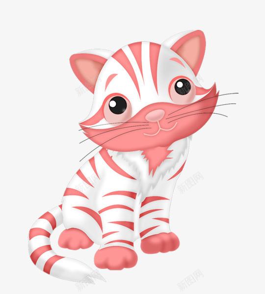 粉色系可爱小猫咪png免抠素材_88icon https://88icon.com 可爱 猫咪 粉色系 胡须