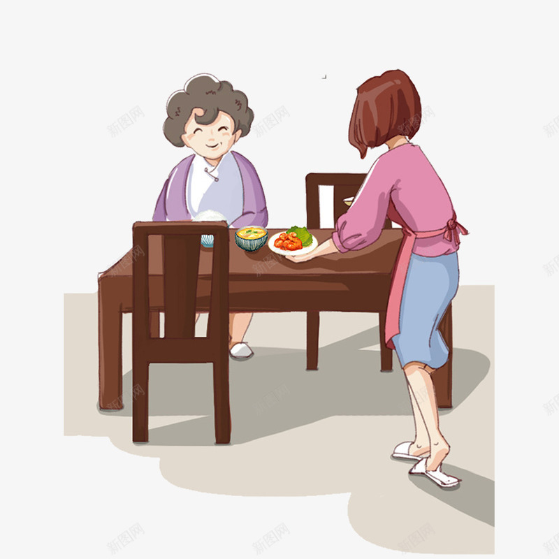 母亲节手绘插画风妈妈和儿女png免抠素材_88icon https://88icon.com 免抠 卡通形象 插画风妈妈和儿女 母亲节 源文件 矢量人物