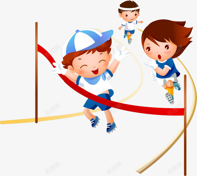 跑步的小孩png免抠素材_88icon https://88icon.com 体育活动 儿童 卡通 奔向终点 学生 小孩 小朋友 插画 红色终点线 起点终点 跑步 运动 逃跑小人