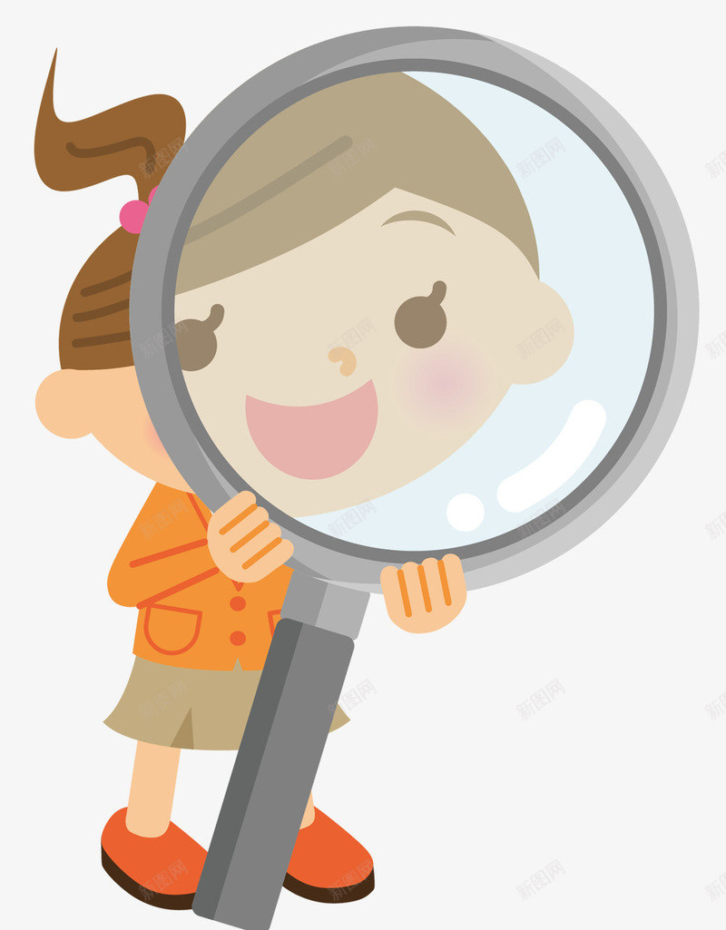 卡通手绘拿着放大镜的女孩png免抠素材_88icon https://88icon.com 儿童 卡通人物 卡通女孩 卡通手绘拿着放大镜的女孩 女孩 女生 学生 手绘女孩 拿着放大镜的女孩 插画 放大镜 漫画女