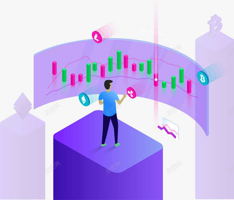 25D立体金融数据分析插画png免抠素材_88icon https://88icon.com 25D 大数据 插图 插画 数据分析 立体 股市 证券 金融