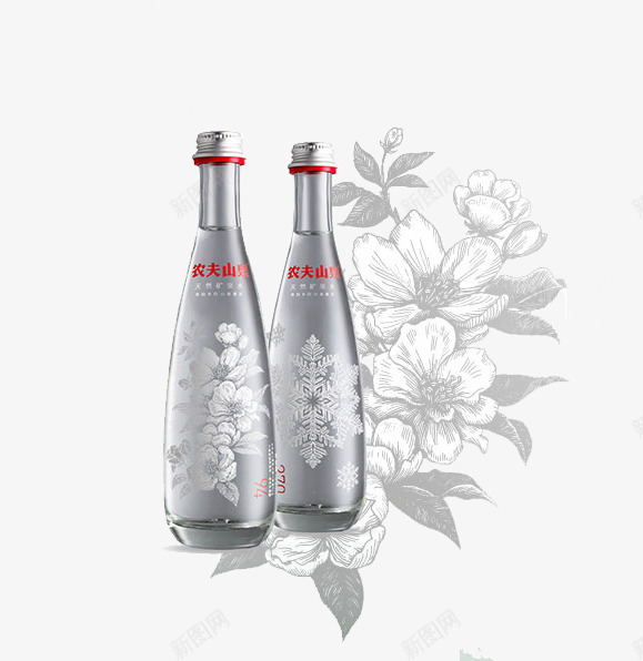 农夫山泉玻璃瓶装饮用水牡丹插画png免抠素材_88icon https://88icon.com 农夫山泉 实物 插画 玻璃瓶 花 饮用水 高级