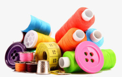 彩线与扣子png图片下载 彩线与扣子素材