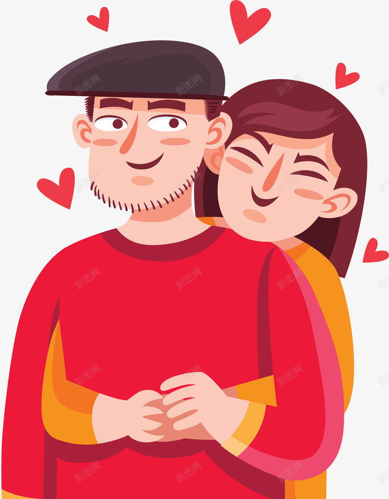 卡通手绘恋人情人人物插画矢量图ai免抠素材_88icon https://88icon.com 一男一女 依偎情侣 卡通情侣结婚 夫妻 恋人 情人 情侣 情侣人物插画 矢量图 结婚情侣