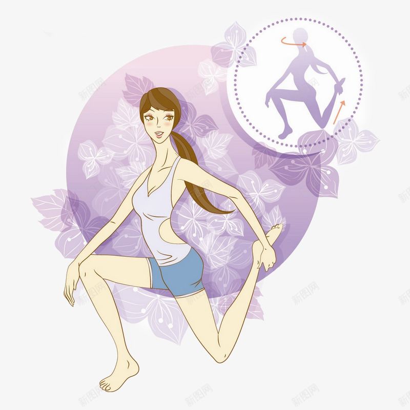 瑜伽舞蹈动作二png免抠素材_88icon https://88icon.com 健身 养生 减肥 瑜伽 瑜伽培训 舞蹈
