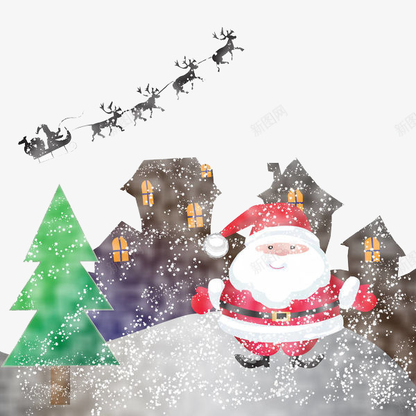 雪中的圣诞老人png免抠素材_88icon https://88icon.com 下雪 严寒 冬天 冬季 圣诞树 圣诞老人 圣诞节 圣诞雪树 寒冷 白雪 雪 雪树 雪花