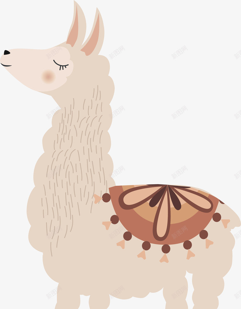 手绘羊驼插画矢量图ai免抠素材_88icon https://88icon.com 小清新 手绘小清新 手绘羊驼插画 插画设计 梦境 梦境梦幻 梦幻 矢量图 装饰