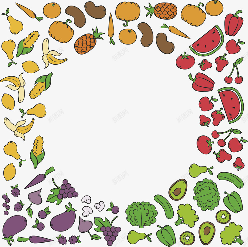 彩虹色卡通食物花纹矢量图ai免抠素材_88icon https://88icon.com 健康饮食 卡通食物 彩虹果蔬 彩虹食物 矢量png 食物花纹 矢量图