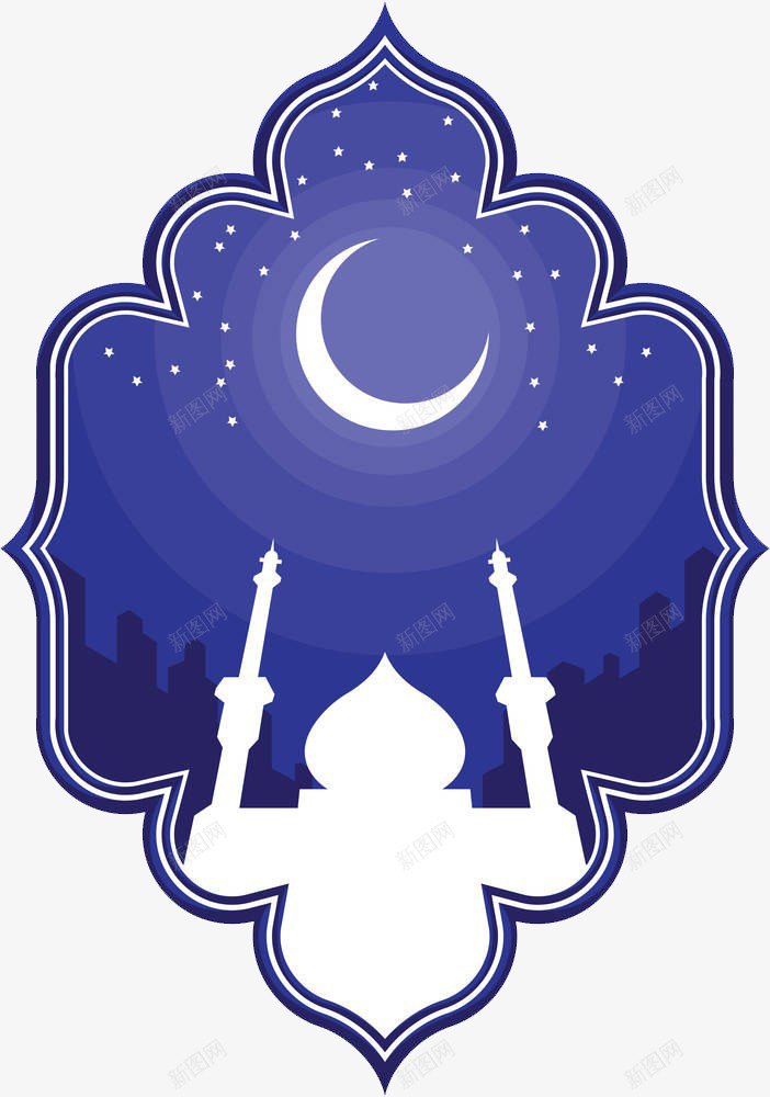 清真寺斋月插画png免抠素材_88icon https://88icon.com 伊斯兰 庆贺开斋节 插画 月亮 月牙状装饰设计 清真寺 清真寺斋月插画 神圣 穆斯林