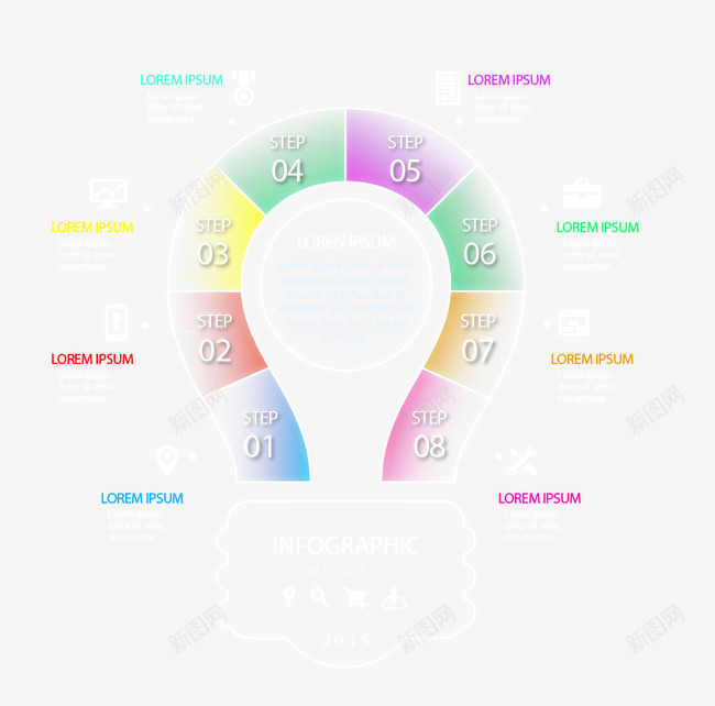灯泡图表png免抠素材_88icon https://88icon.com ppt元素 信息图表 商务信息 齿轮边框