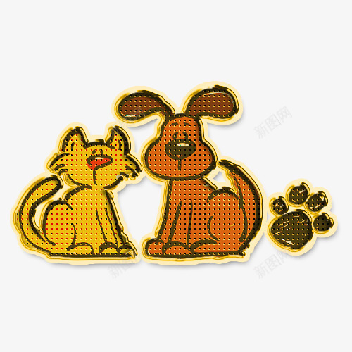 小狗和猫咪贴纸png免抠素材_88icon https://88icon.com 动物 宠物 小狗 小狗贴纸 狗年 猫咪 猫咪装饰