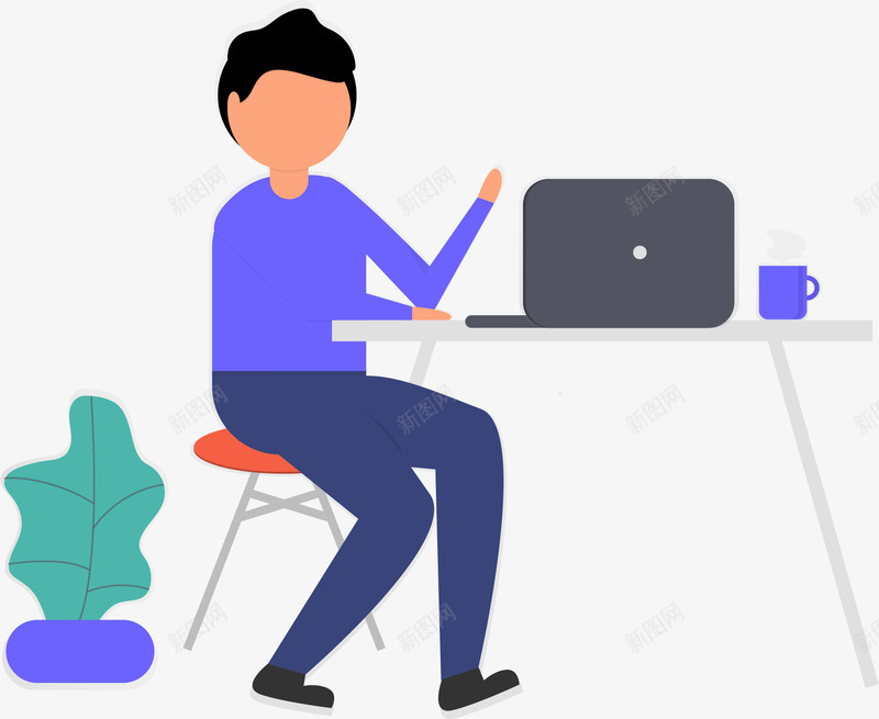卡通手绘人物办公场景UI插画矢量图ai免抠素材_88icon https://88icon.com 人物办公场景插画 办公室 商务 扁平 扁平插画 插画 生活 百科 装饰 矢量图
