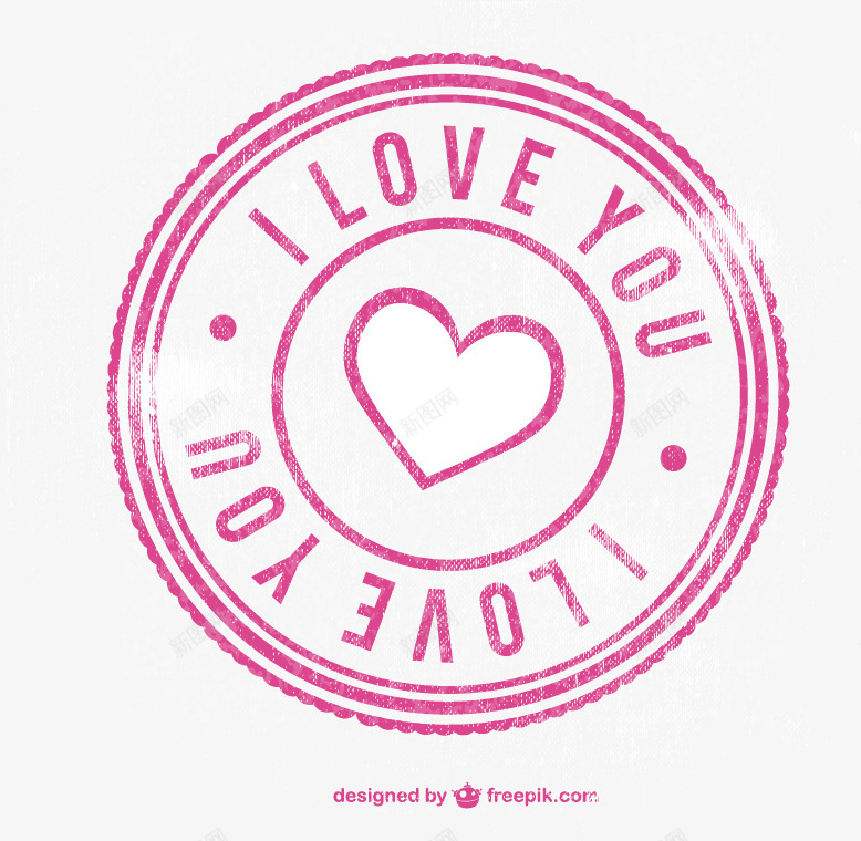 粉色爱心印戳矢量图ai免抠素材_88icon https://88icon.com 印戳 情人节 爱 爱心 粉色 邮戳 矢量图