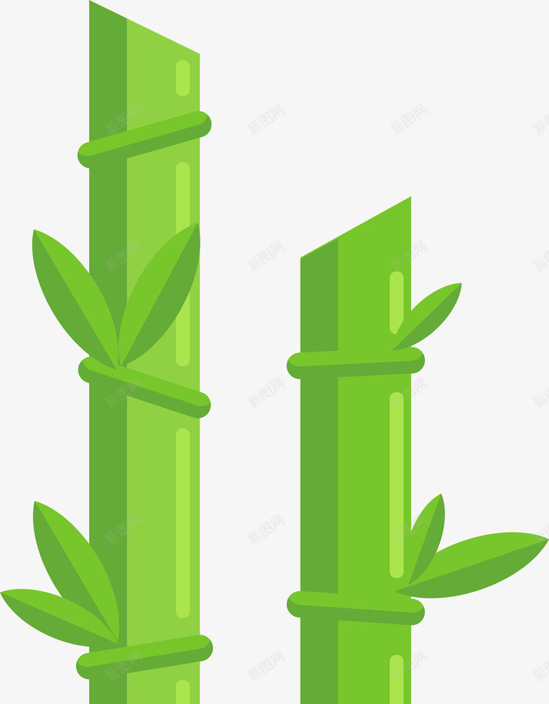 绿色清新竹子装饰图png免抠素材_88icon https://88icon.com 卡通有趣 卡通竹子 小清新 矢量图案 简约竹子 绿色