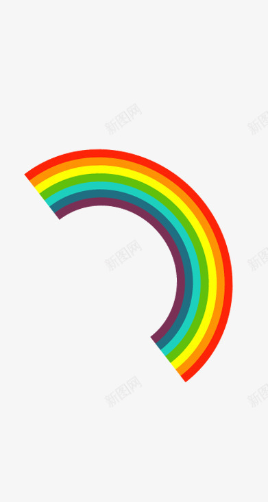 可爱彩虹png免抠素材_88icon https://88icon.com 可爱 彩虹 红橙黄绿青蓝紫 贴纸