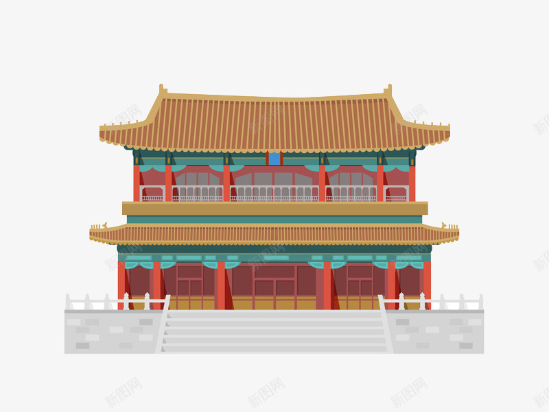 北京古建筑手绘插画png免抠素材_88icon https://88icon.com 北京 北京古建筑手绘插画 名胜 地标 旅游 横梁彩绘 遗产 魅力