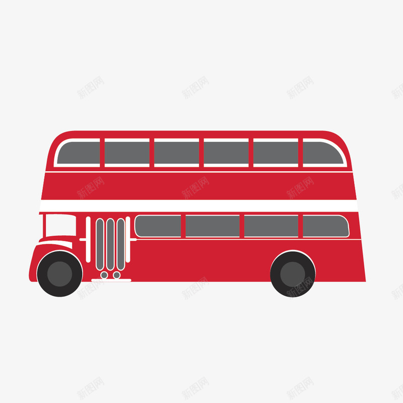 红色公共汽车png免抠素材_88icon https://88icon.com 交通工具 公共汽车 度假 汽车