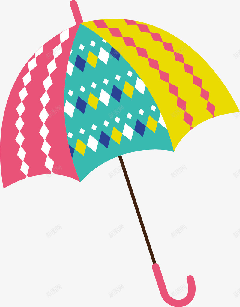 彩色彩虹伞矢量图ai免抠素材_88icon https://88icon.com 卡通手绘 彩色 彩虹伞 水彩画 装饰图案 矢量图