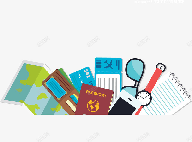 旅游装备护照地图png免抠素材_88icon https://88icon.com 娱乐 扁平化 手机地图 手表 护照 旅游 旅游装备 旅行 旅行装备 游玩 眼镜