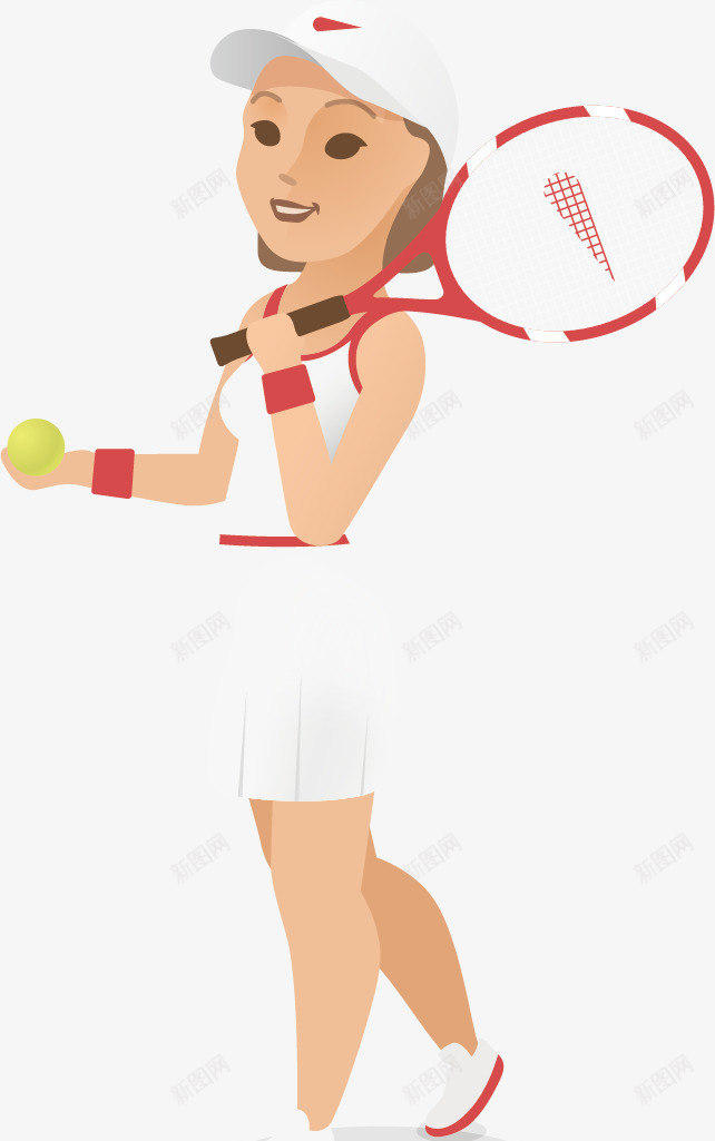 时尚扁平化职业人物png免抠素材_88icon https://88icon.com 人物插画 体育人物 卡通人物 女运动员 扁平化 时尚 网球运动员 职业人物 运动员